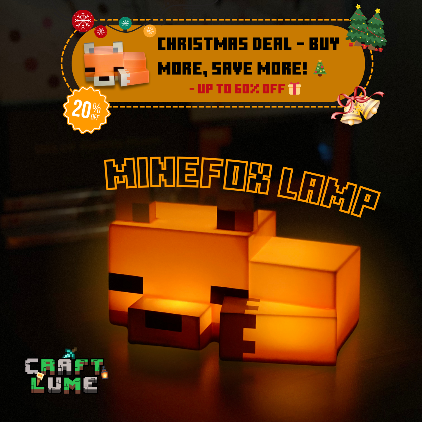 CraftLume™ MineFox Lamp